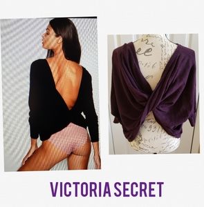 VICTORIA SECRET  TWIST BACK 3/4 SLEEVE SWEATER